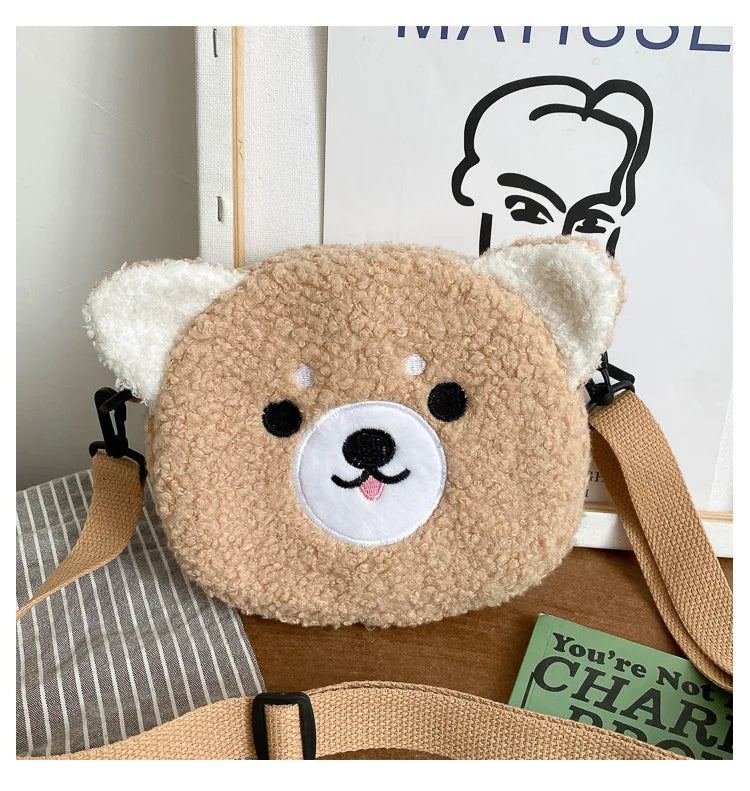 Japanese Style Kawaii Bag Women Cartoon Plush Shoulder Bag for Women New Crossbody Bag Small Phone Purse Bolsa Feminina