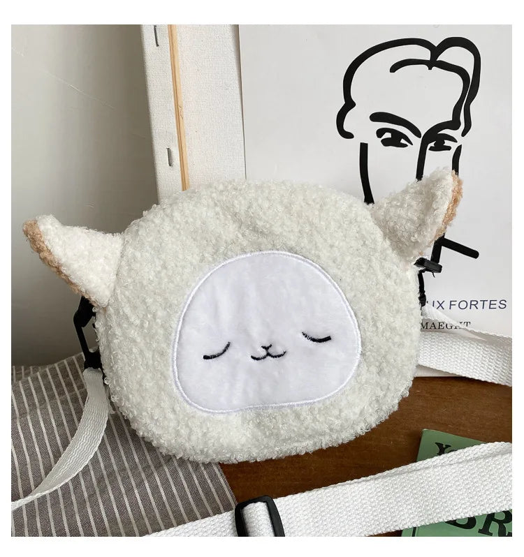 Japanese Style Kawaii Bag Women Cartoon Plush Shoulder Bag for Women New Crossbody Bag Small Phone Purse Bolsa Feminina
